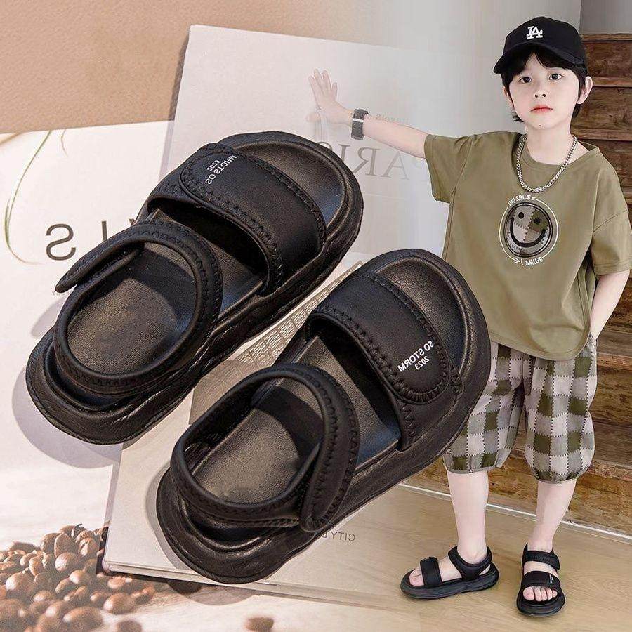 2026夏季新款男童沙滩鞋海边女童鞋子露趾款儿童韩系轻便运动凉鞋