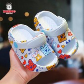 方便穿脱沙滩鞋 巴布豆儿童拖鞋 男女宝宝凉拖鞋 卡通凉拖百搭露趾