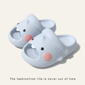 中小童洞洞鞋 室内洗澡EVA防滑凉拖鞋 防撞 女童萌牙鲨夏季 儿童拖鞋