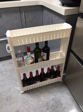 9cm10cm12cm厨房夹缝置物架冰箱落地超窄柜卫生间浴室缝隙收纳架