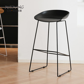 北欧设计师铁艺吧台凳ins酒吧休闲高脚椅家用咖啡馆创意高脚凳子