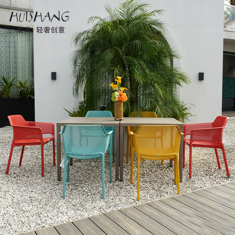 户外塑料餐椅组合露台庭院阳台椅花园奶茶店咖啡厅商用外摆餐椅,住宅家具,阳台椅,淘宝优惠券,粉丝福利购,淘宝优惠卷