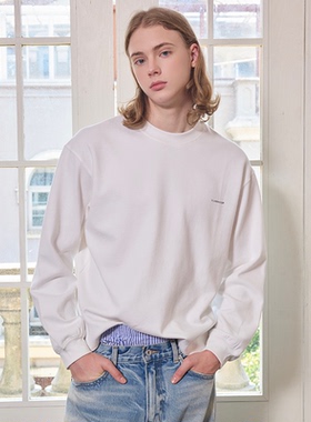 VLABMADE 简约高级感小logo印花纯色基础圆领短宽boxy长袖打底tee