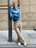 VLABMADE 裤 New Vintage破坏感水洗做旧立体剪裁宽松直筒伞兵工装