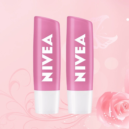 Nivea, бальзам для губ с розой в составе, питательные розовые гидрогелевые шарики, помада, 8G, 2 шт