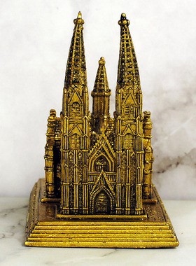 创意德国科隆大教堂地标建筑模型树脂摆件旅游纪念品仿真微缩道具