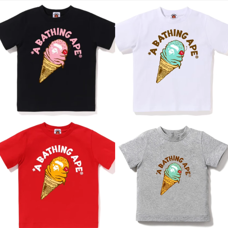 日系潮牌童装甜筒冰淇淋全棉圆领男童短袖T恤夏季男女童百搭半袖,童装/婴儿装/亲子装,T恤,淘宝优惠券,粉丝福利购,淘宝优惠卷