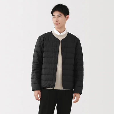 MUJI无印良品男式无领轻薄羽绒服便携休闲夹克外套2025秋
