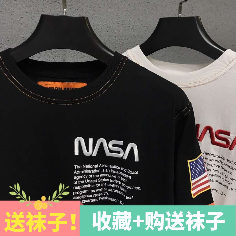 【G验】HERON PRESTON X NASA 18ss短袖T恤欧美ins宽松TEE仙鹤T恤在类目 男装, T恤中 - 来自Buy2taobao.com提供专业的淘宝代购服务