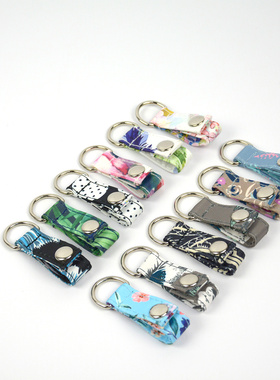 新款时尚Obag风2个卖带D布扣O bag超细纤维布印花配件