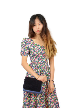 新秋冬obag风Pocket女士单肩小包Ambag斜挎方包配毛绒翻盖学生包