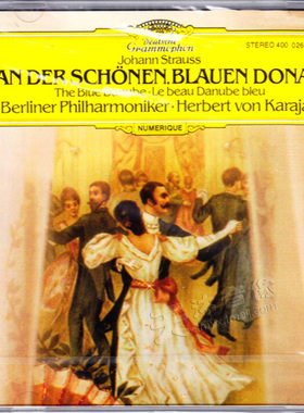 原装正版 约翰施特劳斯 蓝色多瑙河 卡拉扬 进口CD碟片 古典音乐