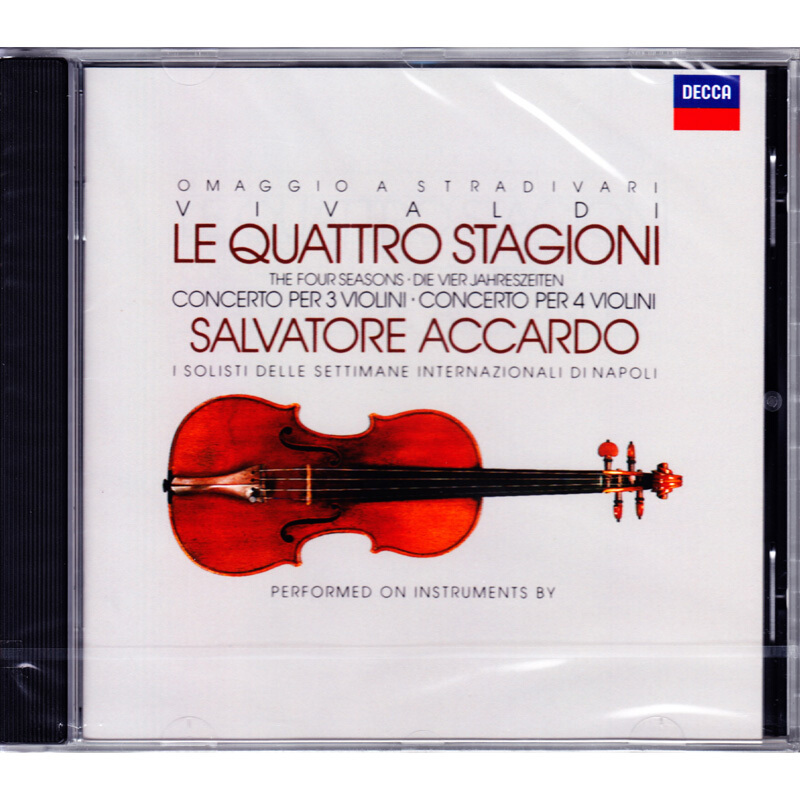 正版 维瓦尔第 四季 阿卡多 进口CD 小提琴发烧碟名盘 4220652