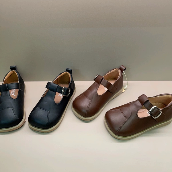 芭杜乐badule公主鞋百搭四季单鞋魔术贴女童学生皮鞋春秋季童鞋