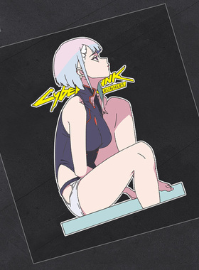 赛博朋克边缘行者跑手Edgerunners露西Lucy半身 汽车摩托反光贴纸