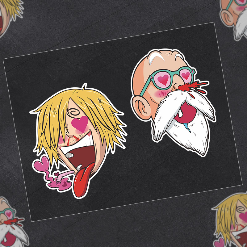 龟仙人趴窗卡通车贴七龙