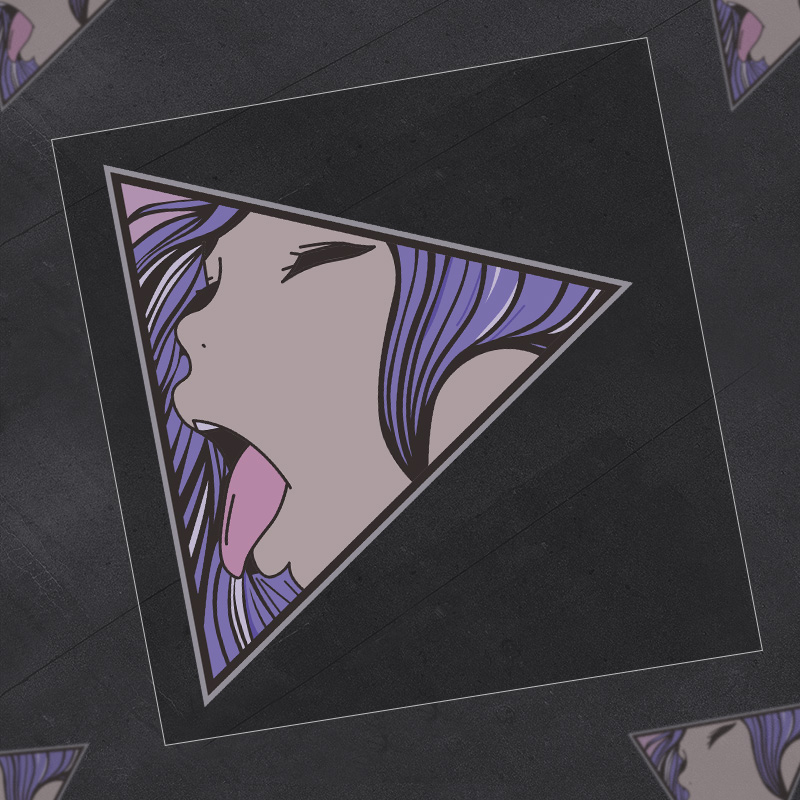 汽车贴纸吐舌少女JDM个