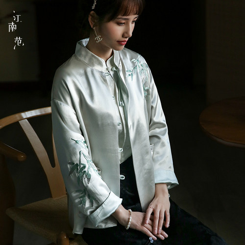 江南范配旗袍的外套小清新