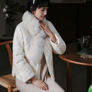 江南范新中式夹棉绣花短外套保暖冬季搭配旗袍的小袄复古改良版