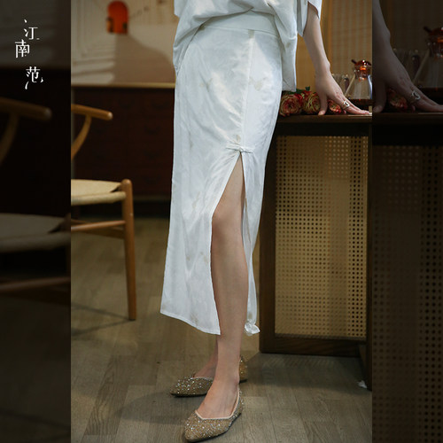 江南范改良中式风提花汉服半裙