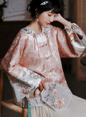 江南范新式重工刺绣改良汉服上衣百搭复古中式外套外搭中式开衫