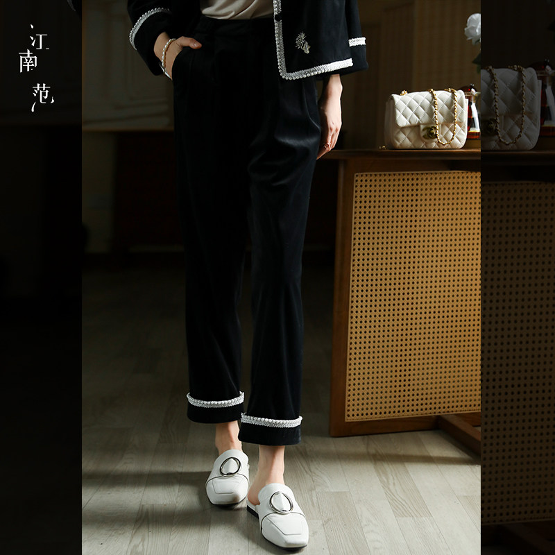 江南范中式女装中国风唐装裤子