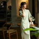 格纹 年轻款 江南范素雅复古少女汉元 素收腰旗袍女夏连衣裙日常新款