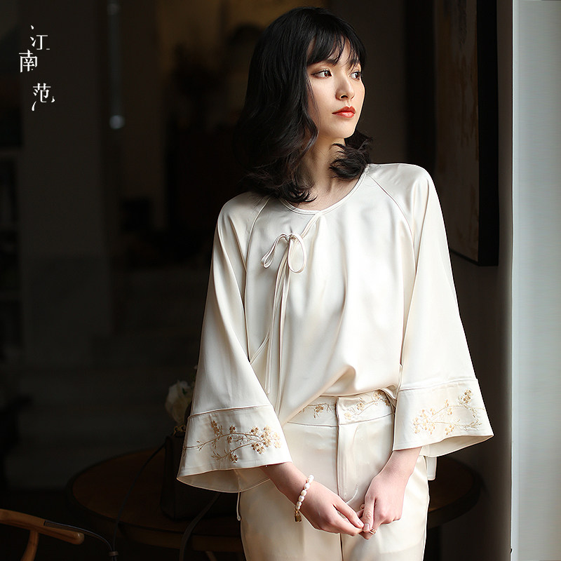 江南范汉元素现代汉服女装小个子日常改良旗袍式短款中国风上衣