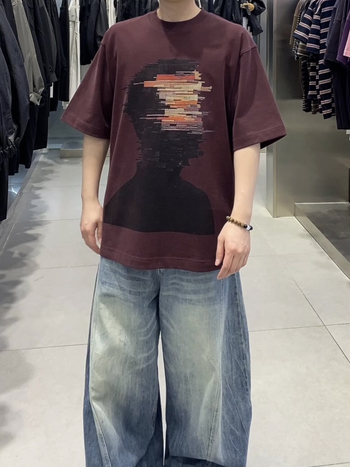 2026新款春装短袖T恤男美式高街宽松半袖潮牌上衣服