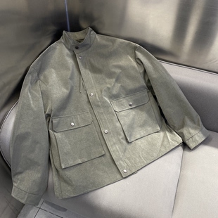 2026新款春装夹克男短款口袋日系工装立领外套时尚百搭上衣