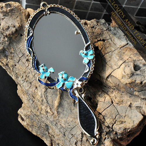 wasjoye可爱少女带柄便携化妆镜