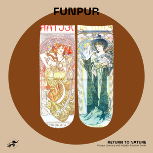 番朴良品原创日系秋季复古款希腊神话天鹅绒女士短丝袜文艺袜子