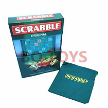 Travel Scrabble game foldable plastic board tool box travel English spelling game