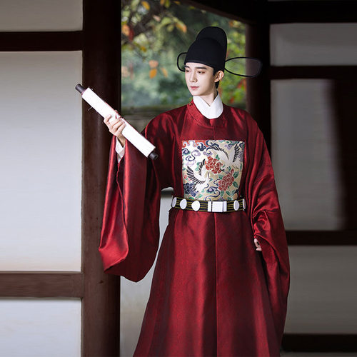 汉服圆领长袍唐代古装成人少爷服