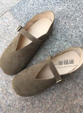 低帮翻毛皮牛反绒懒人鞋包邮新品