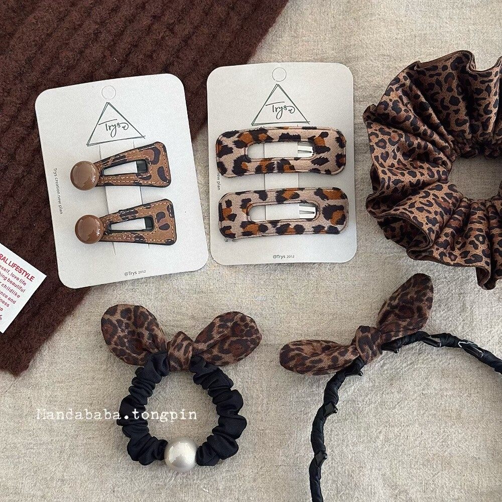 韩豹纹珍珠蝴蝶结发圈女孩双层大肠圈学生发绳女孩发箍豆豆BB夹子,童装/婴儿装/亲子装,发饰,淘宝优惠券,粉丝福利购,淘宝优惠卷