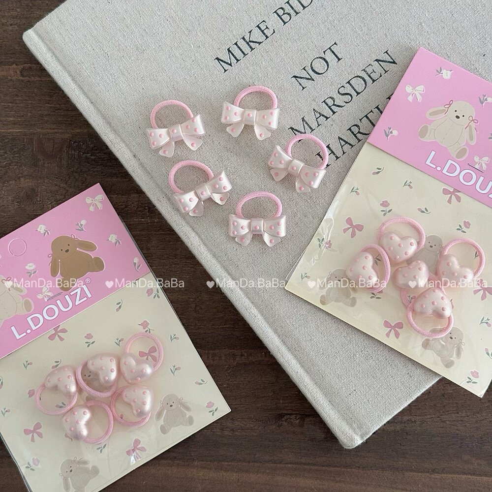 韩婴儿童粉色波点蝴蝶结发圈女孩甜美不伤发发绳宝宝啾啾拇指头绳,童装/婴儿装/亲子装,发饰,淘宝优惠券,粉丝福利购,淘宝优惠卷