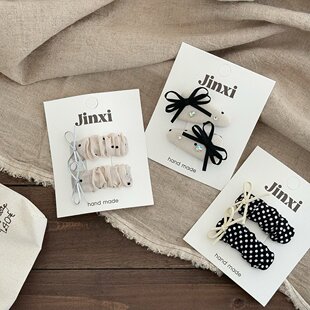 韩版儿童发饰经典百搭BB夹女童蝴蝶结水钻刘海夹女孩甜美侧边夹子