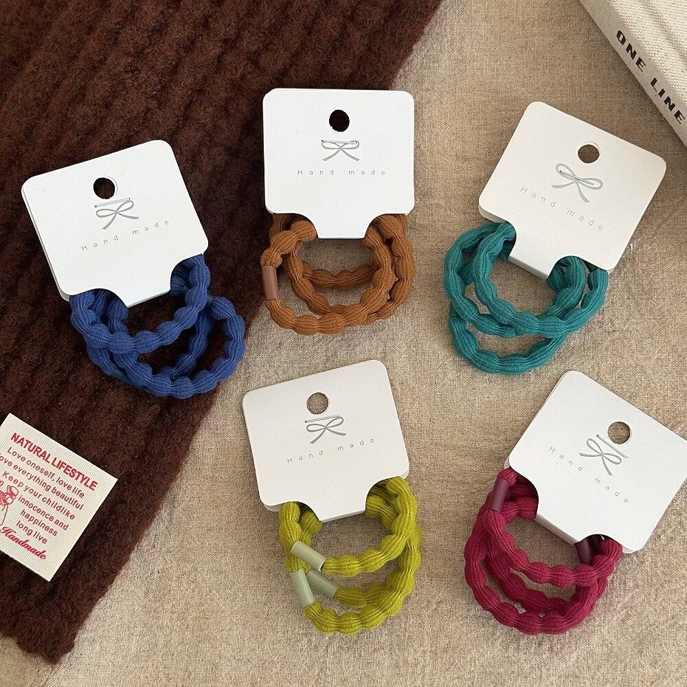 韩儿童麻花加粗发圈女童豆豆百搭高弹力皮筋学生头绳小发绳套装