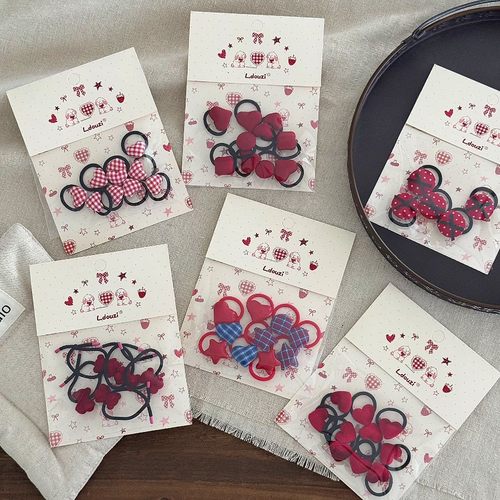 小女孩迷你拇指红色可爱星星爱心发圈婴儿童小号皮筋发绳女童皮筋