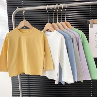 春天的颜色 宽松男童长袖t恤春秋款女童秋打底衫纯棉韩版上衣