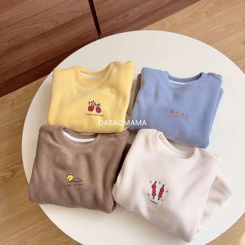 【太舒服啦】B入打底衫 冬轻便弹力保暖T恤绒衫圆领宝宝男童儿童