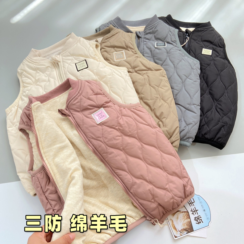 【三防】儿童马甲秋冬款2025新款男童加绒背心外穿宝宝坎肩保暖