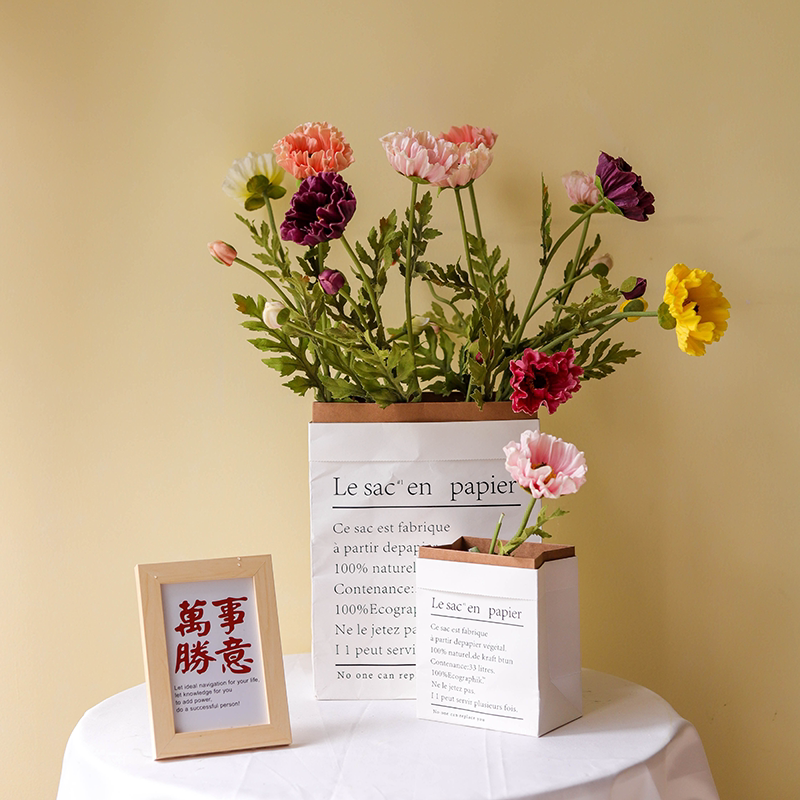 虞美人仿真花 高品质pu保湿手感花居家玄关客厅摆件摄影ins风仿真