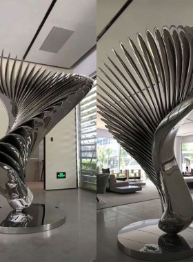 镜面不锈钢大型户外景观雕塑