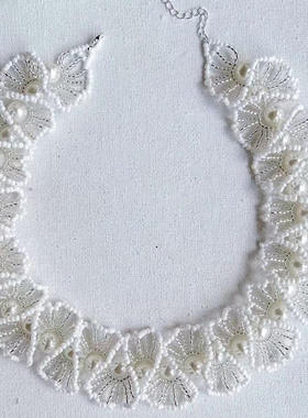 新款珍珠手链木耳蕾丝花边波西米亚风格气质甜美日常配饰