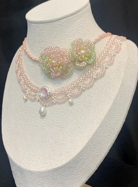 新款女神米珠项链手工颈环气质ins度假文艺小众项链