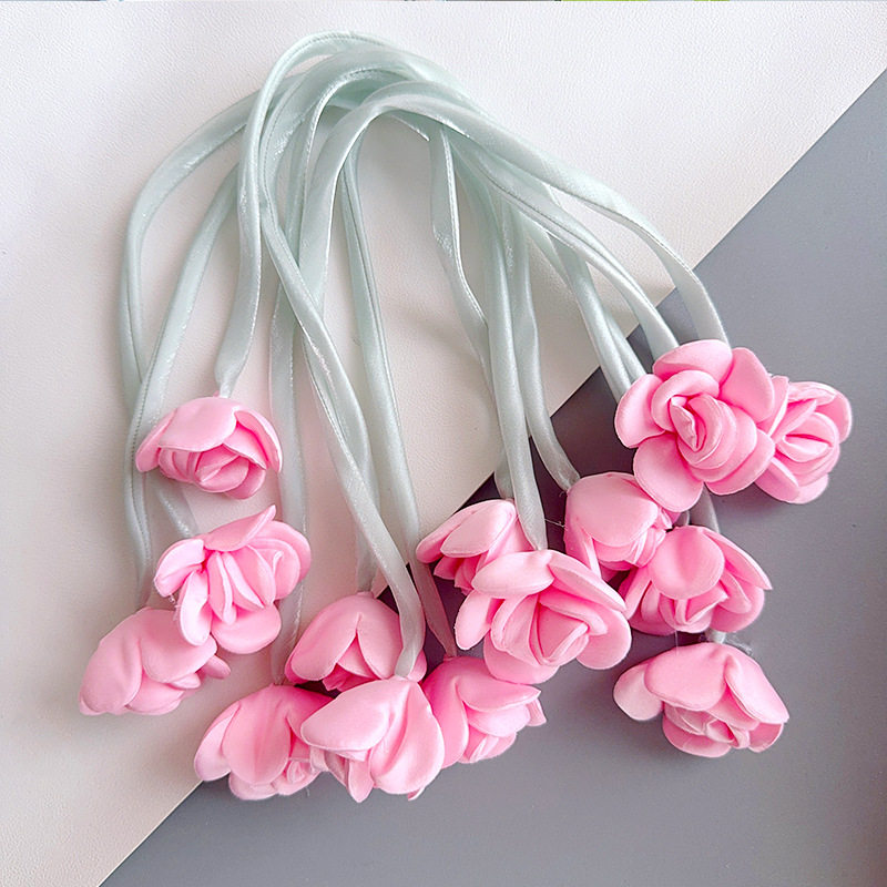 ins布艺双头百合花苞花朵装饰辅料衣服手工diy挂件配饰发饰品