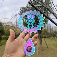 Шестидюймовая красочная сова + хвост с каплей воды, бесплатный липкий крючок