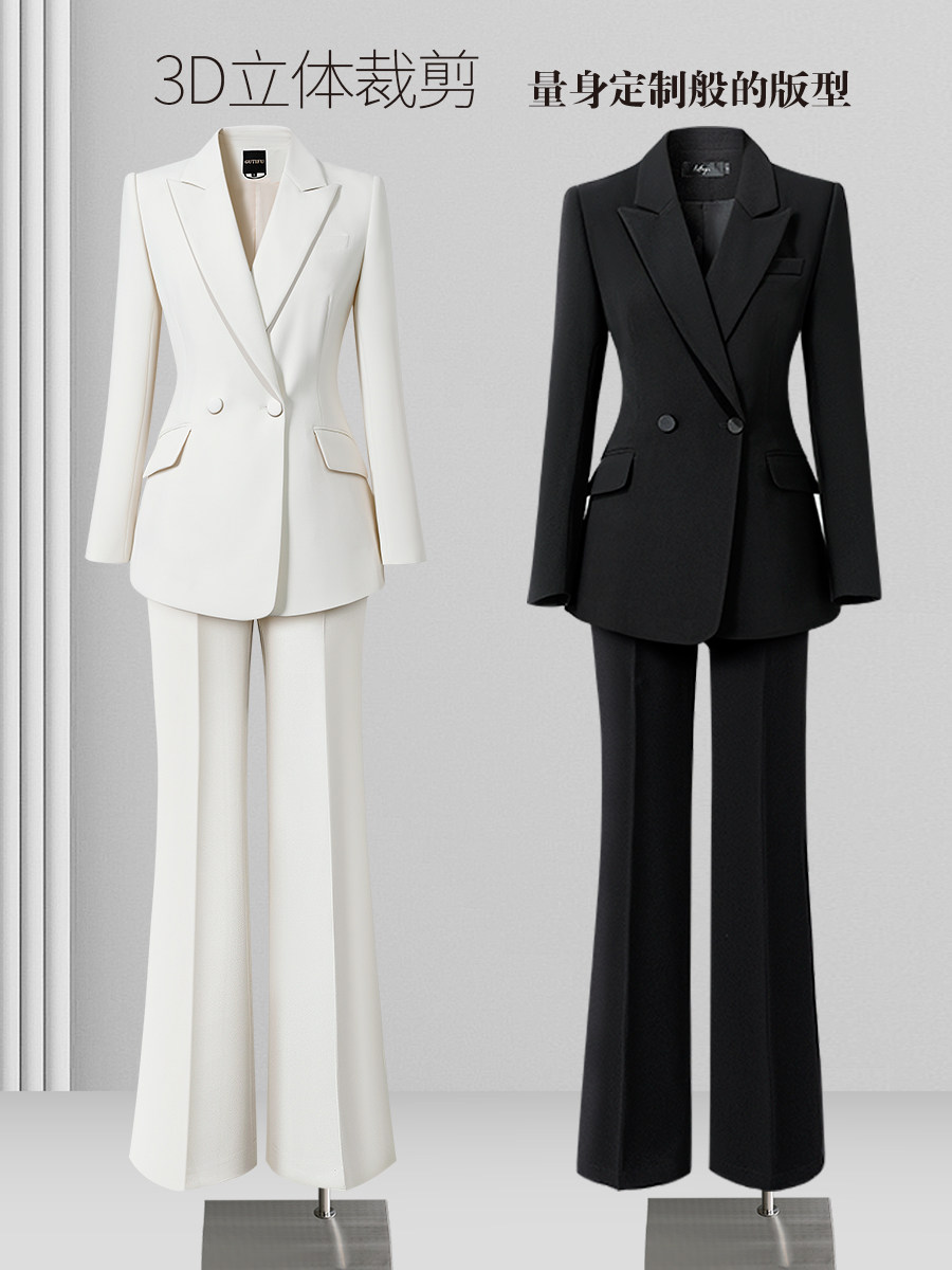 西装套装职业小外套女2025新款秋白色高级休闲气质面试正装工作服